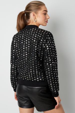 Veste Bomber Femme En Polyester Texture Pailletée h5 Image7