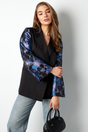Ensemble De Costume Femme En Polyester Design Manches Fleuries h5 Image2