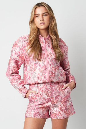 Veste Courte Femme En Polyester Imprimé Floral Sportif h5 Image2
