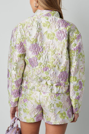 Veste Courte Femme En Polyester Imprimé Floral Sportif h5 Image8