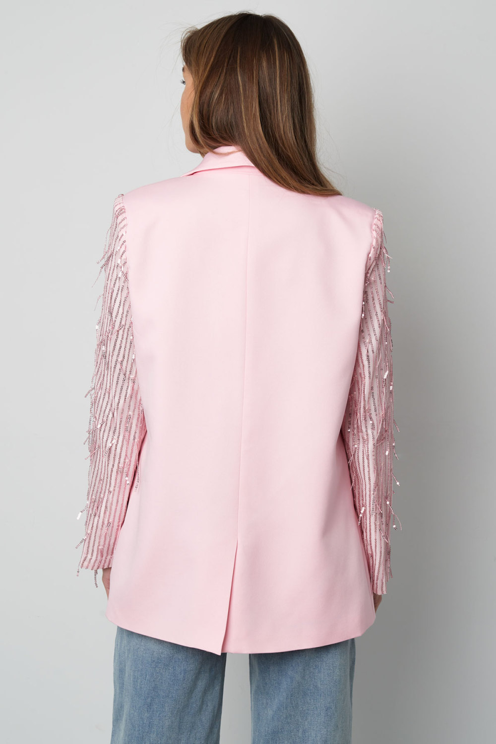 Veste Femme En Polyester À Manches Frangées Design h5Image7