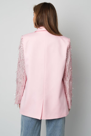 Veste Femme En Polyester À Manches Frangées Design h5 Image7