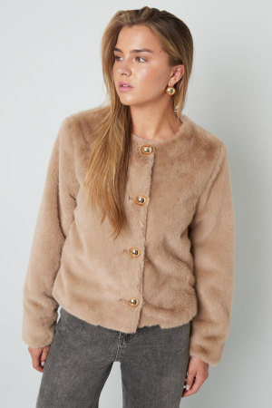 Tissu Polyester Fibre Manteau Femme Élégant Couleur Unie Automne/Hiver h5 Image11