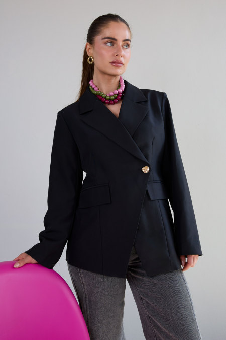 Tissu Polyester Fibre Ensemble de Costume Femme Élégant Couleur Unie Automne/Hiver