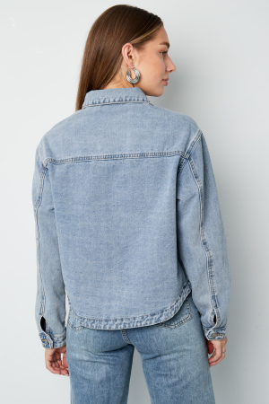 Veste En Jean Pour Femme Coupe Classique Avec Patch Logo De Marque h5 Image5