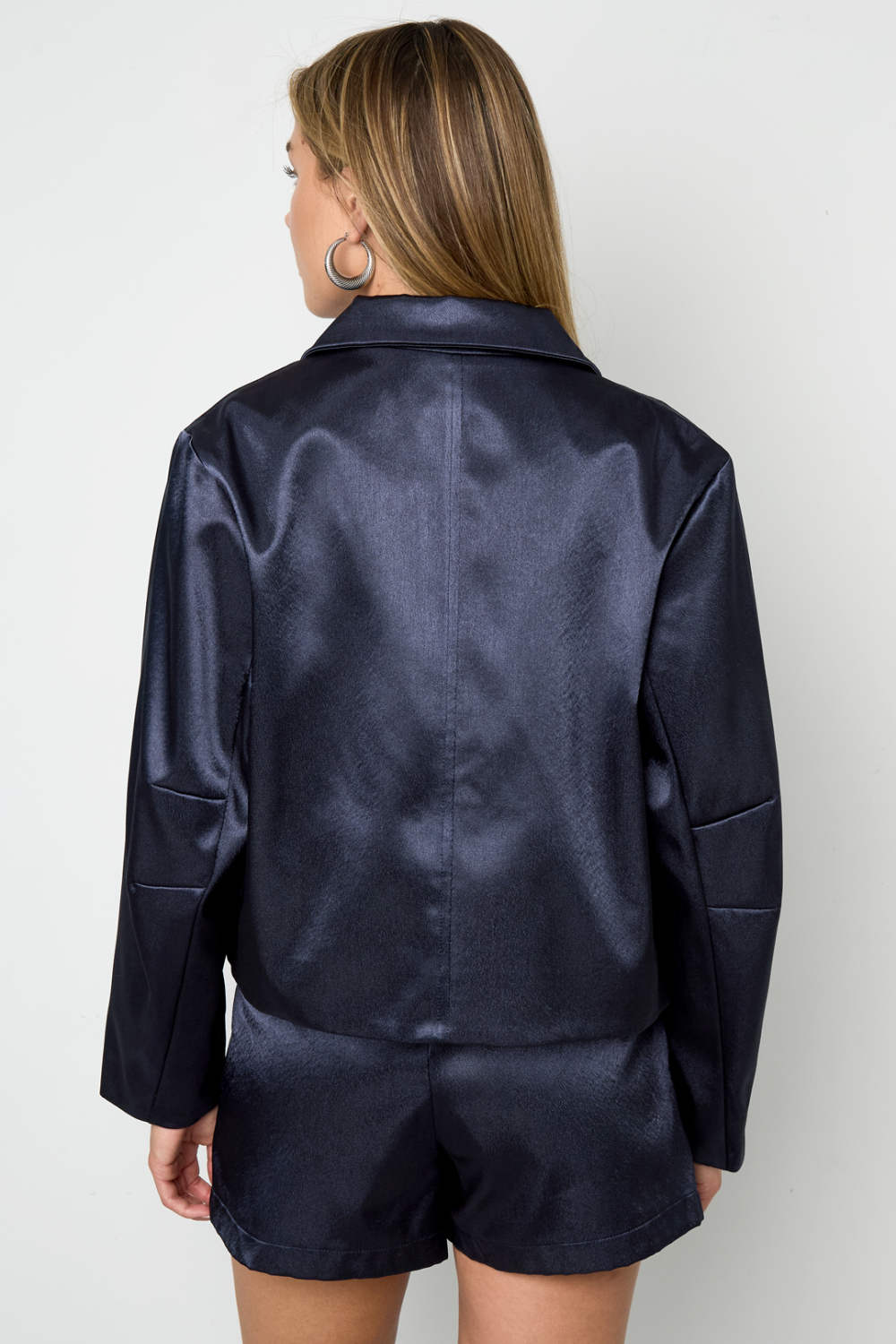 Tissu Polyester Fibre Veste Femme Casual Automne/Hiver Couleur Unie Image5