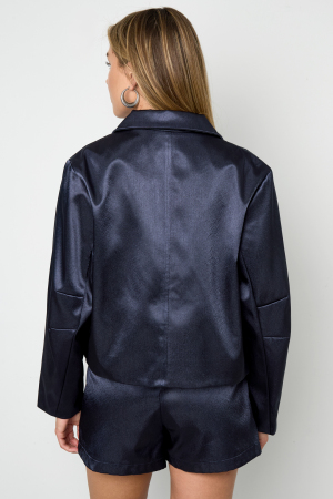 Tissu Polyester Fibre Veste Femme Casual Automne/Hiver Couleur Unie h5 Image5