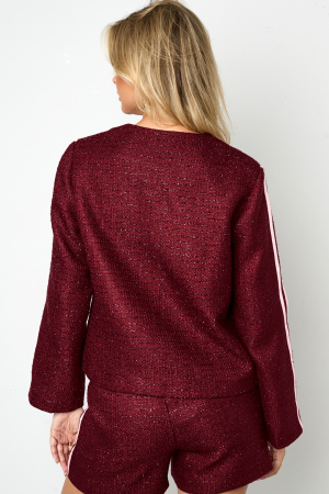 Tissu En Fibre De Polyester Femmes Veste Élégante À Carreaux Automne/Hiver h5 Image7
