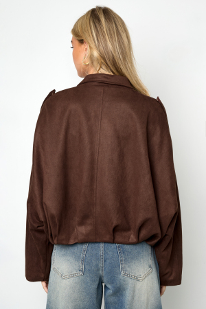 Veste Femme En Fibre De Polyester Tissée Style Décontracté Automne/Hiver h5 Image7