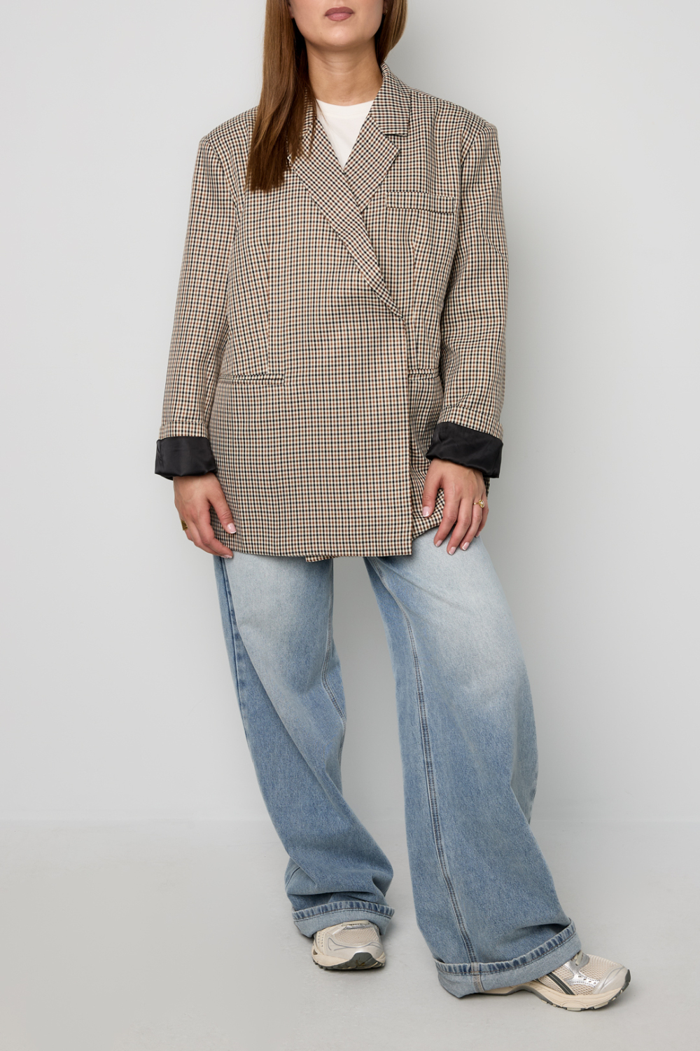Blazer À Carreaux Oversize (Pack With Plastic Bag) h5Image5