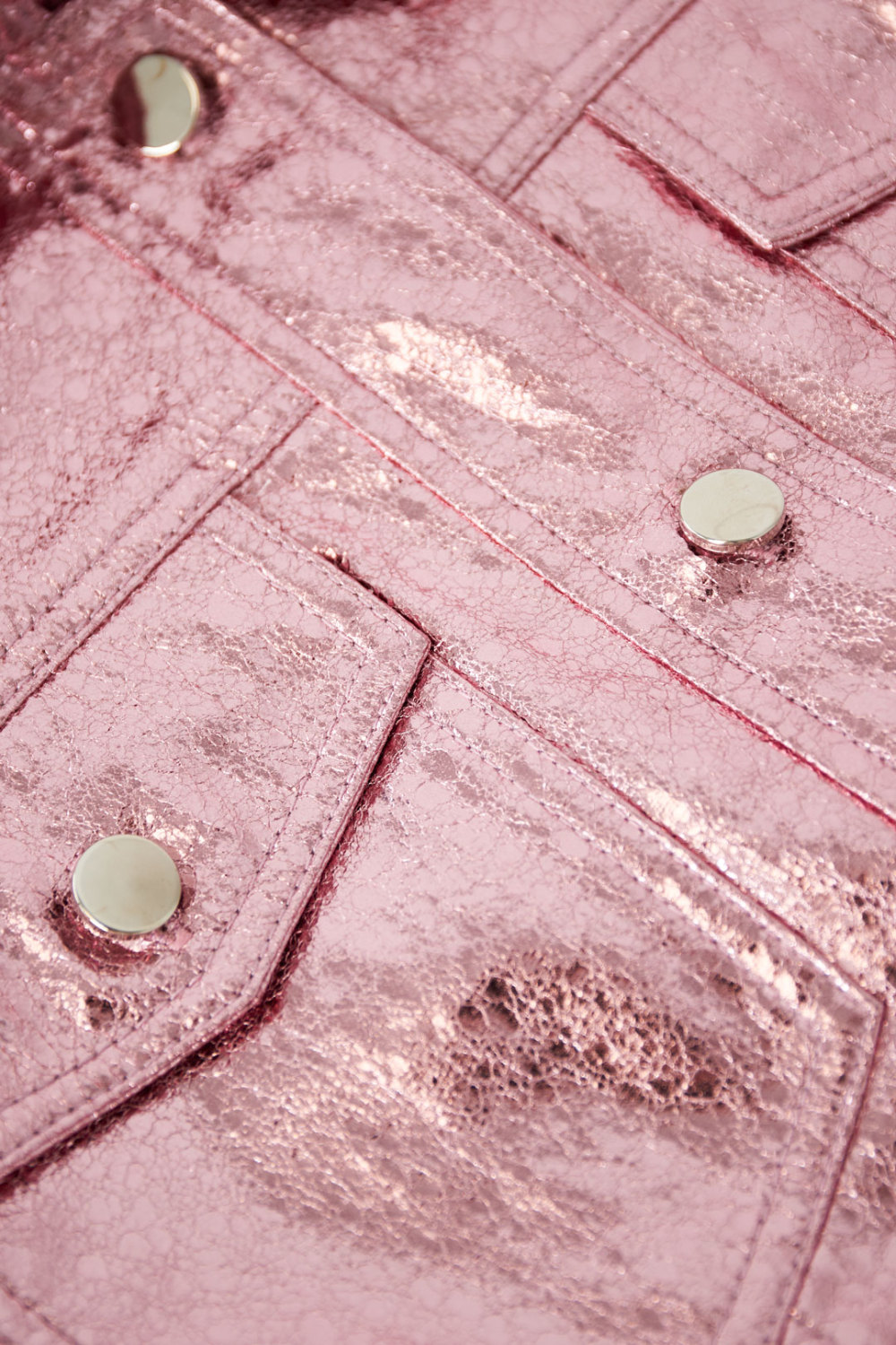 Veste Courte Femme En Pu Finition Métallique Brillante h5Image5