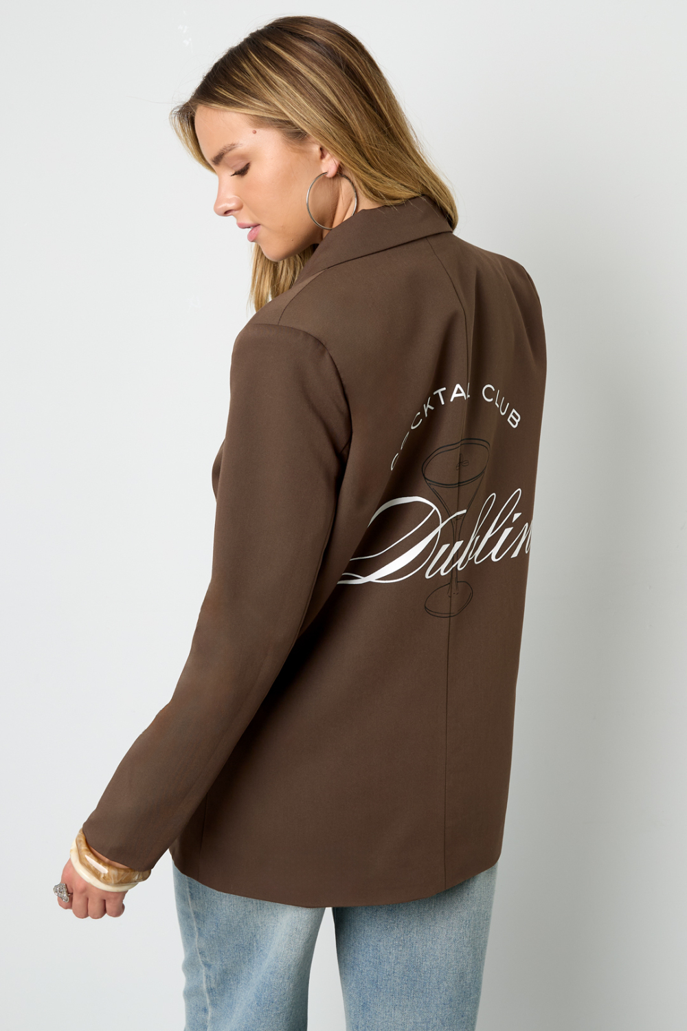 Tissu Polyester Fibre Veste Femme Élégante Lettres Image6