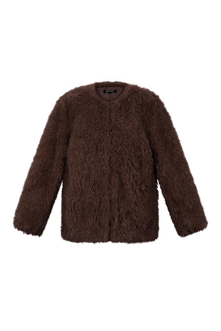 Tissu en Fibre de Polyester Femmes Manteau Élégant Couleur Unie Automne/Hiver 2