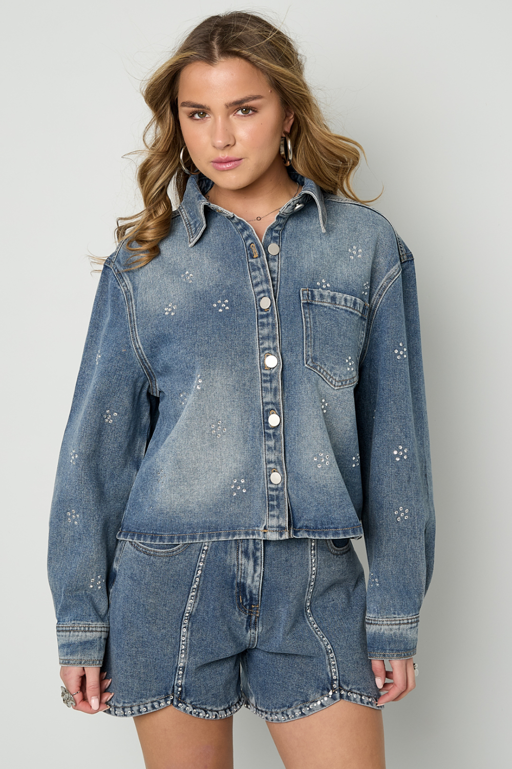 Veste En Jean À Strass Image5
