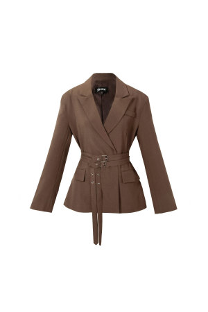 Blazer À Double Ceinture h5 Image12