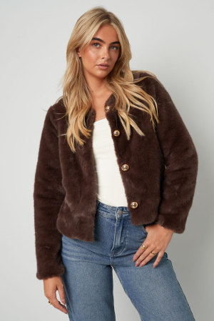 Tissu Polyester Fibre Manteau Femme Élégant Couleur Unie Automne/Hiver h5 Image4