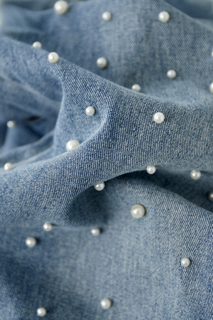 Cotton Woven Femme Pantalon Droit Jean Casual Polka Dots h5 Image4