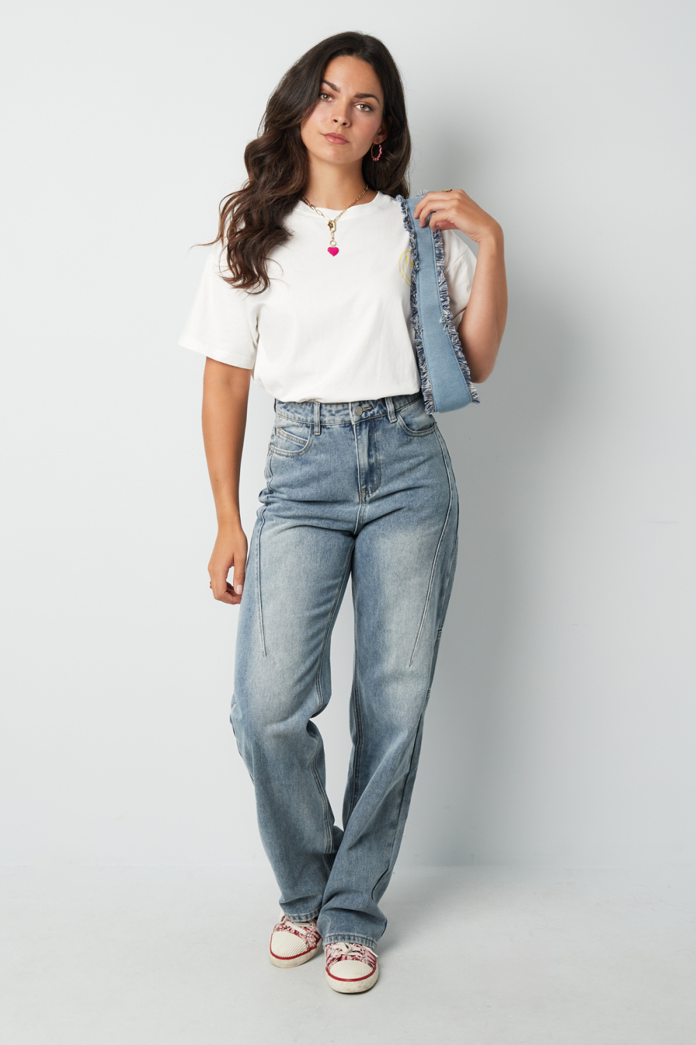 Jean Large À Taille Haute Pour Femme Image3