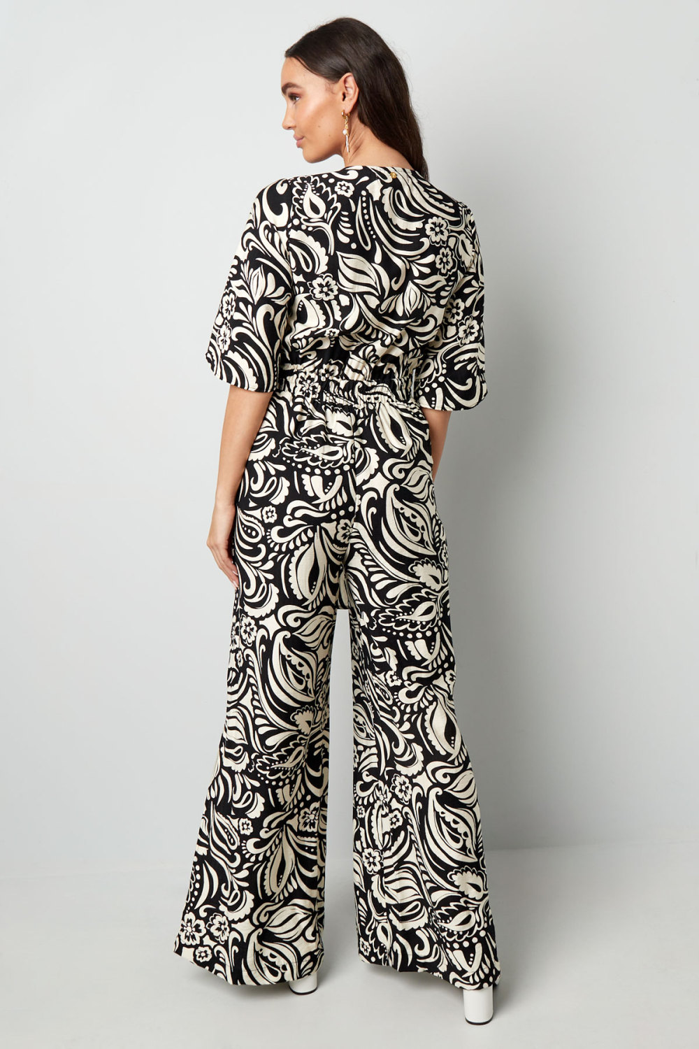 Combinaison Femme En Viscose Imprimé Boho Pantalon Large Image3