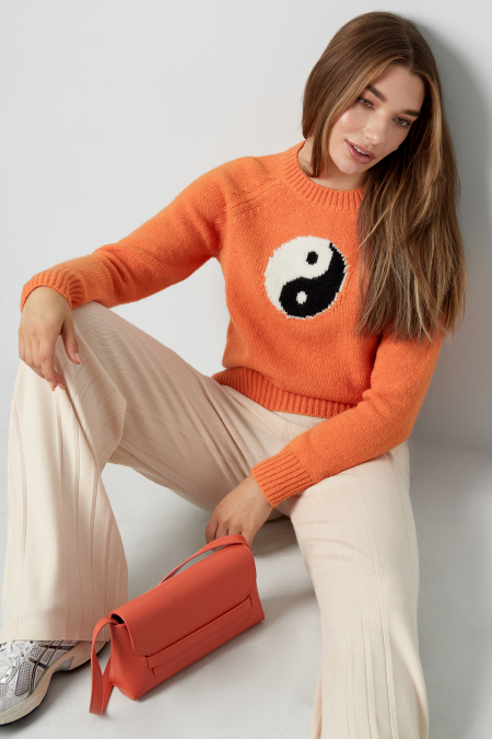 Tricot Coton Pulls Femme Symbole Yin Yang