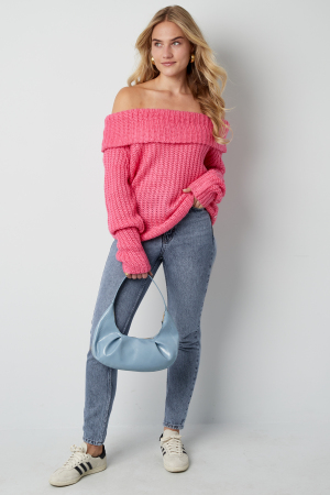 Recycled Polyester Blend Pulls Tricotés Off-Shoulder Automne/Hiver h5 Image5