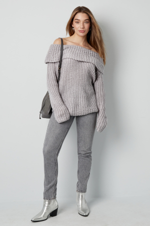 Recycled Polyester Blend Pulls Tricotés Off-Shoulder Automne/Hiver h5 Image9