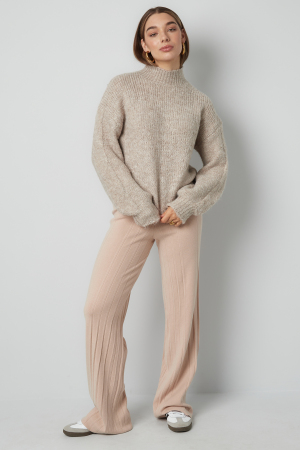 Pull En Acrylique Tricoté Pour Femme Col Roulé Oversized h5 Image10