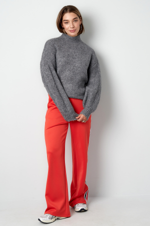 Pull En Acrylique Tricoté Pour Femme Col Roulé Oversized h5 Image5