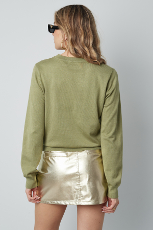 Top Manches Longues Femme En Viscose Avec Détail Nœud Décoratif h5 Image4