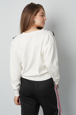 Cardigan Tricot Viscose Femme Col V Détail Nœud h5 Image4