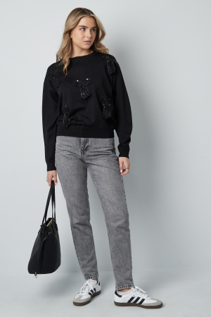 Pull Tricoté Pour Femme Avec Détails De Nœuds Décoratifs h5 Image7