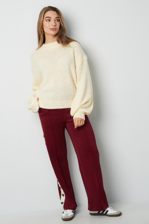 Pull En Maille Nylon Femme Oversized Coupe Lâche h5 Image4