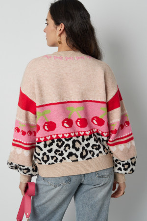Cardigan Tricoté Femme Automne/Hiver Bloc De Couleurs Mignon h5 Image6