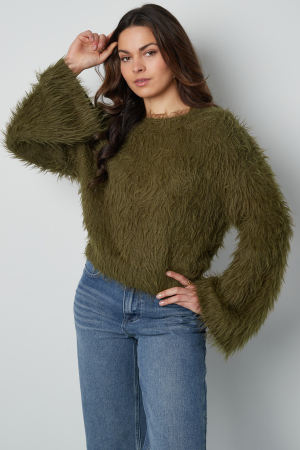 Pull En Fourrure Synthétique Femme Coupe Courte Texture Douce h5 Image13