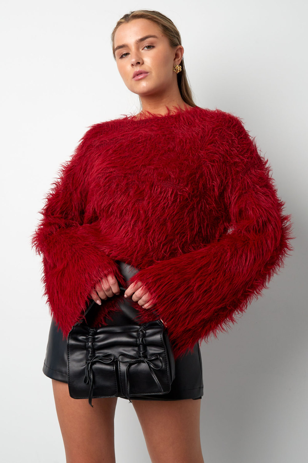 Pull En Fourrure Synthétique Femme Coupe Courte Texture Douce Image12