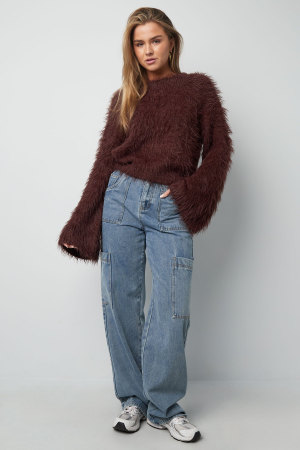 Pull En Fourrure Synthétique Femme Coupe Courte Texture Douce h5 Image5