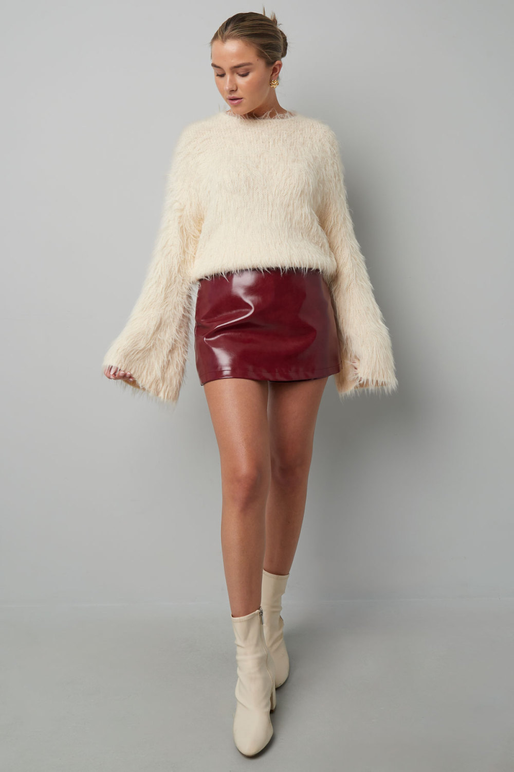 Pull En Fourrure Synthétique Femme Coupe Courte Texture Douce Image14