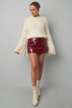 Pull En Fourrure Synthétique Femme Coupe Courte Texture Douce h5 Image14