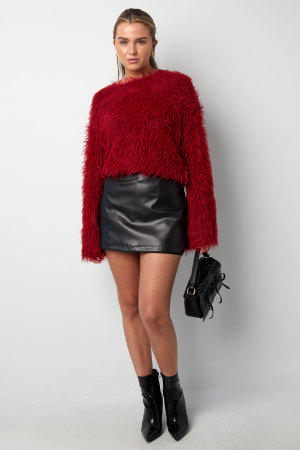 Pull En Fourrure Synthétique Femme Coupe Courte Texture Douce h5 Image6