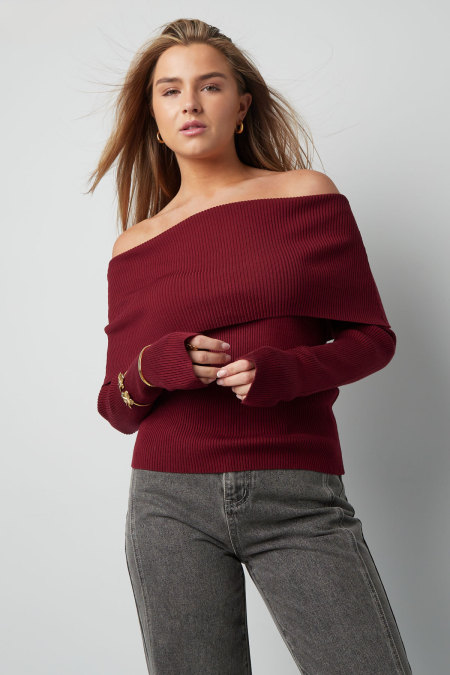 Pull en viscose Femme Design épaules dénudées Confort ajustement