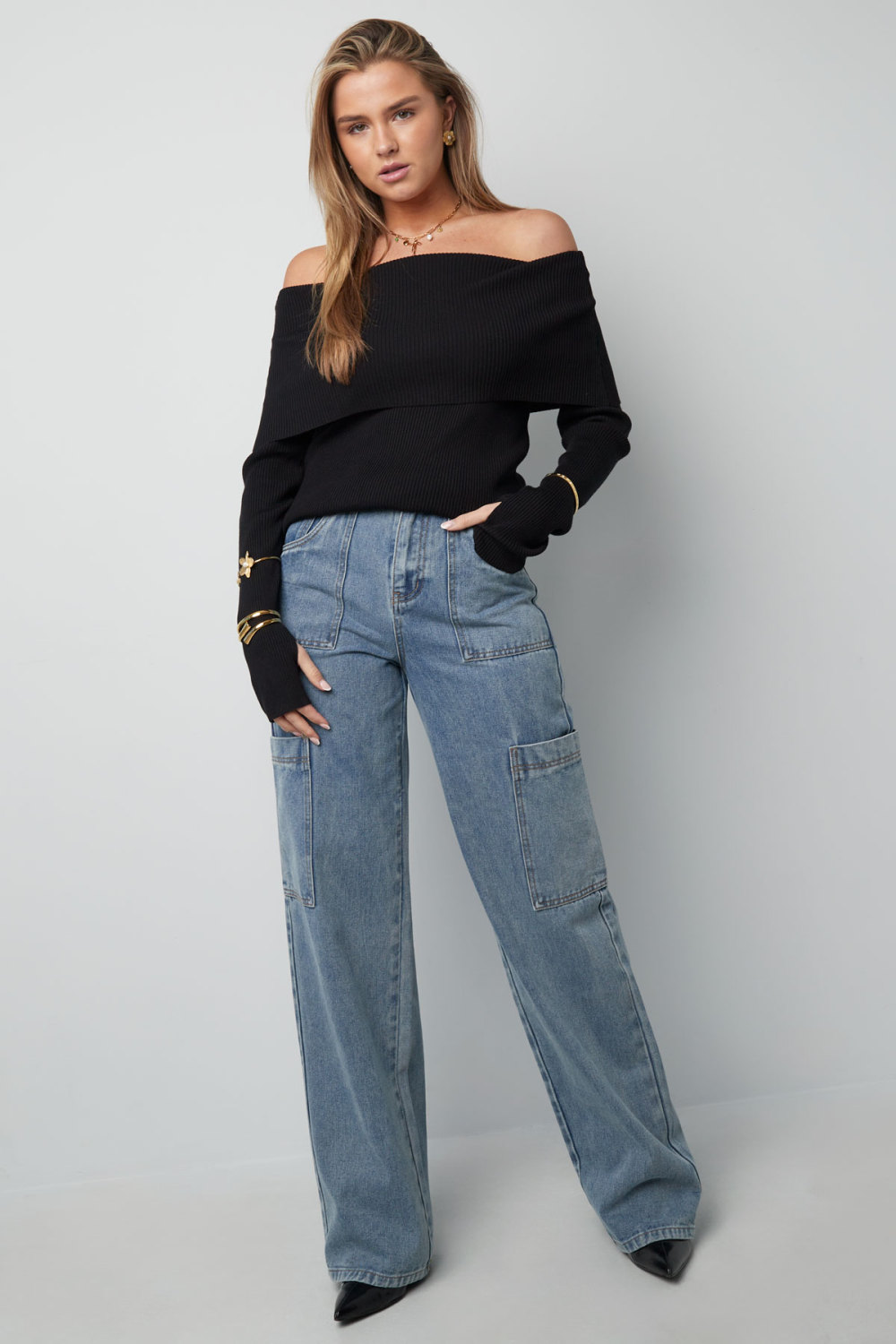 Pull En Viscose Femme Design Épaules Dénudées Confort Ajustement Image6