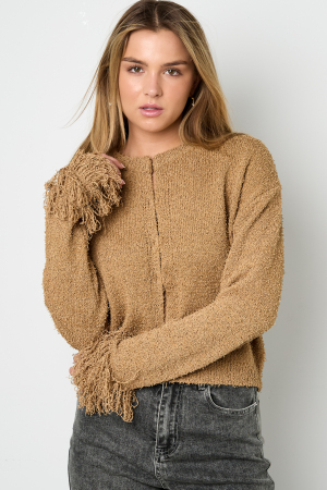 Cardigan Tricoté Fibre De Polyester Femme Décontracté Couleur Unie Automne/Hiver h5 Image8