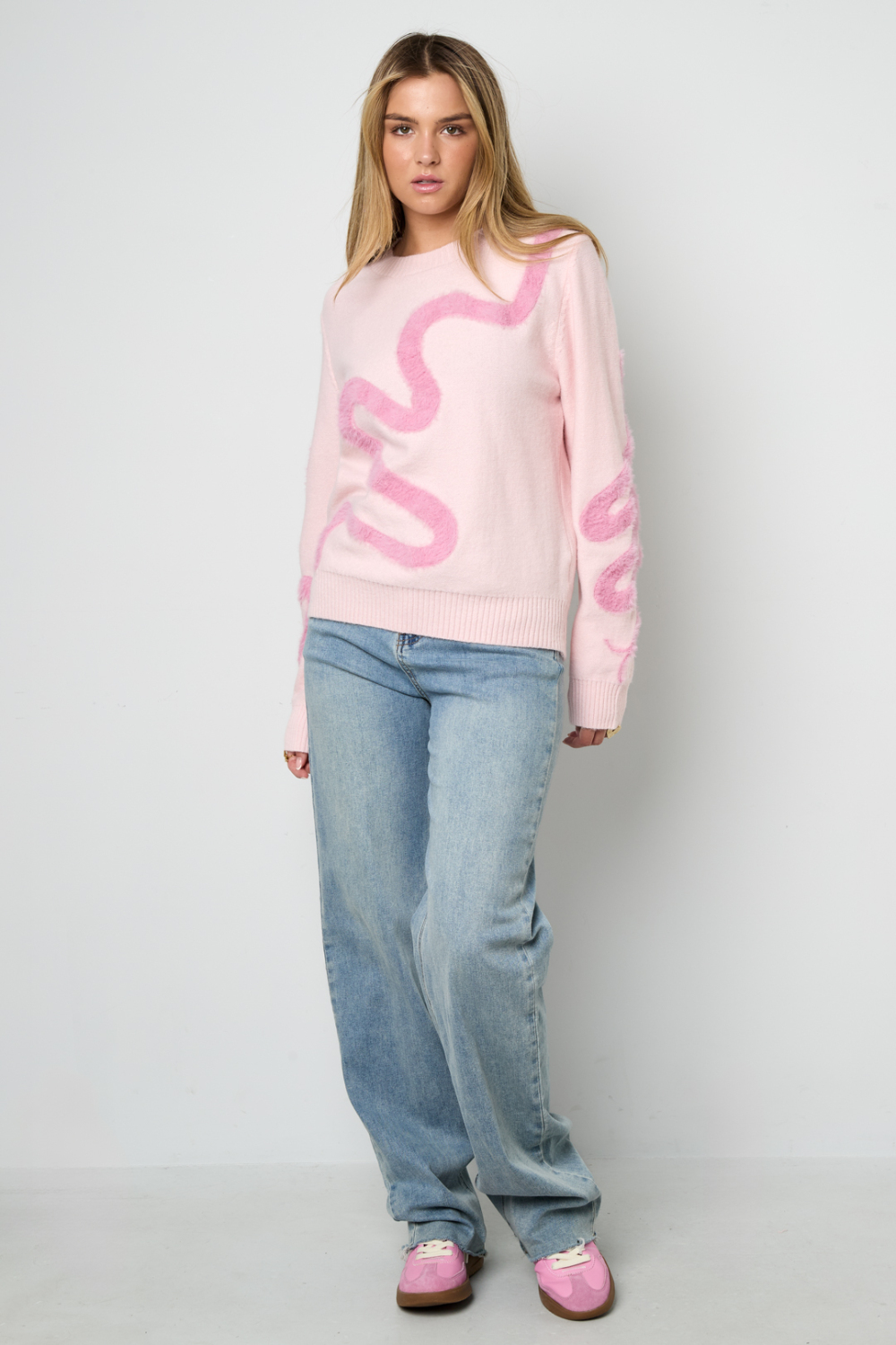 Pulls Tricotés En Fibre De Polyester Pour Femmes Style Décontracté Contraste De Couleurs h5Image4