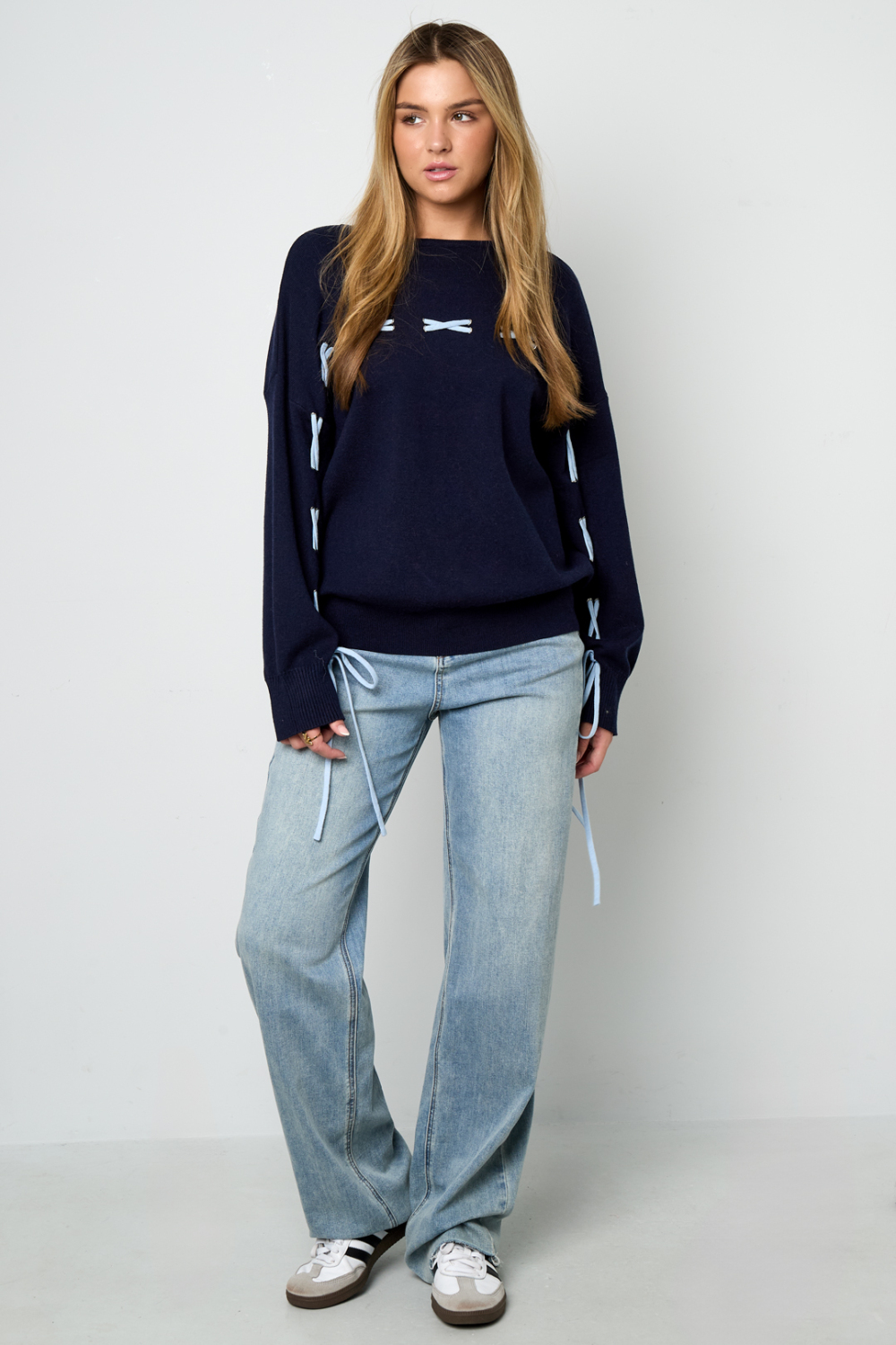 Pull Femme En Viscose Tricoté Style Décontracté Contraste De Couleurs h5Image9