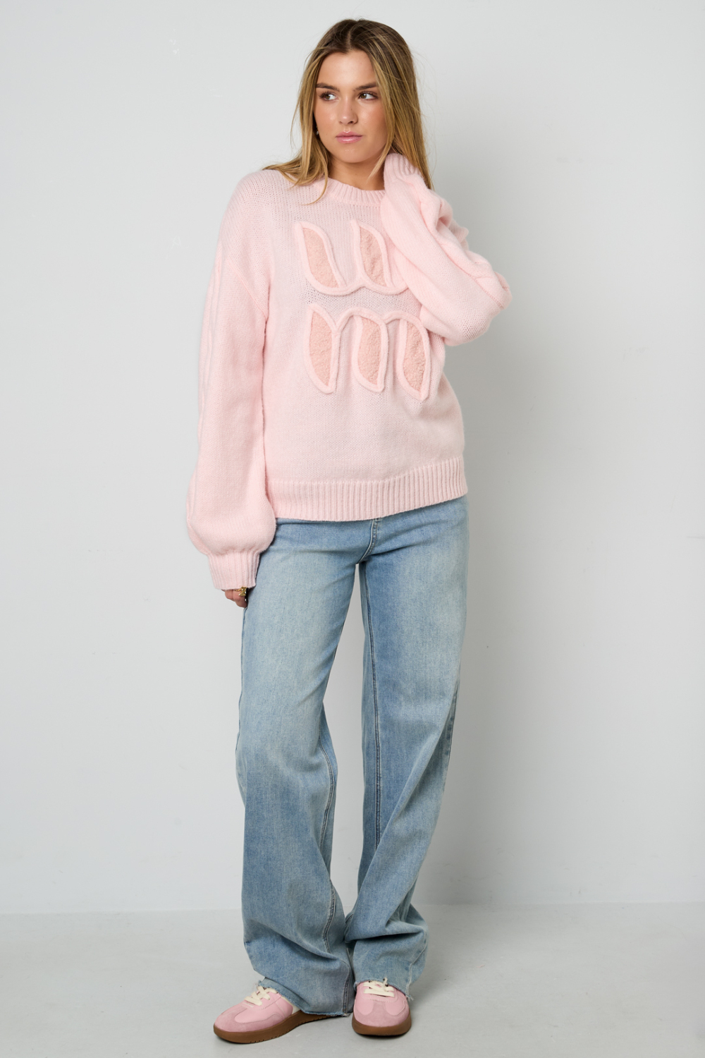 Pulls Tricotés Fibres De Polyester Femmes Casual Lettres h5Image8