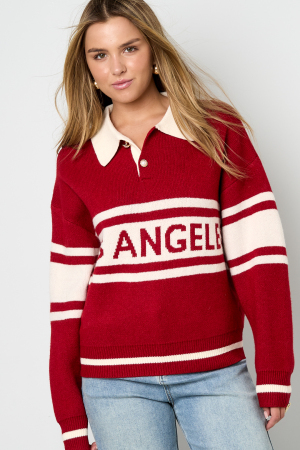 Pull Femme En Fibre De Polyester Tricotée Sporty Lettres h5 Image7