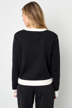 Pull En Polyester Tricoté Femme Style Décontracté Contraste De Couleurs h5 Image6
