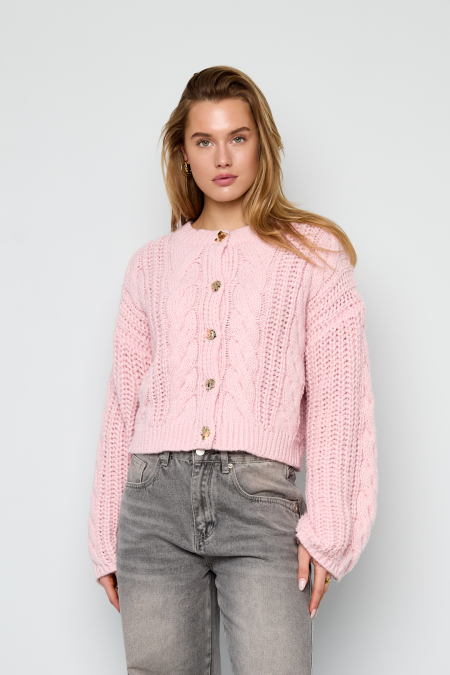 Gilet en maille torsadée