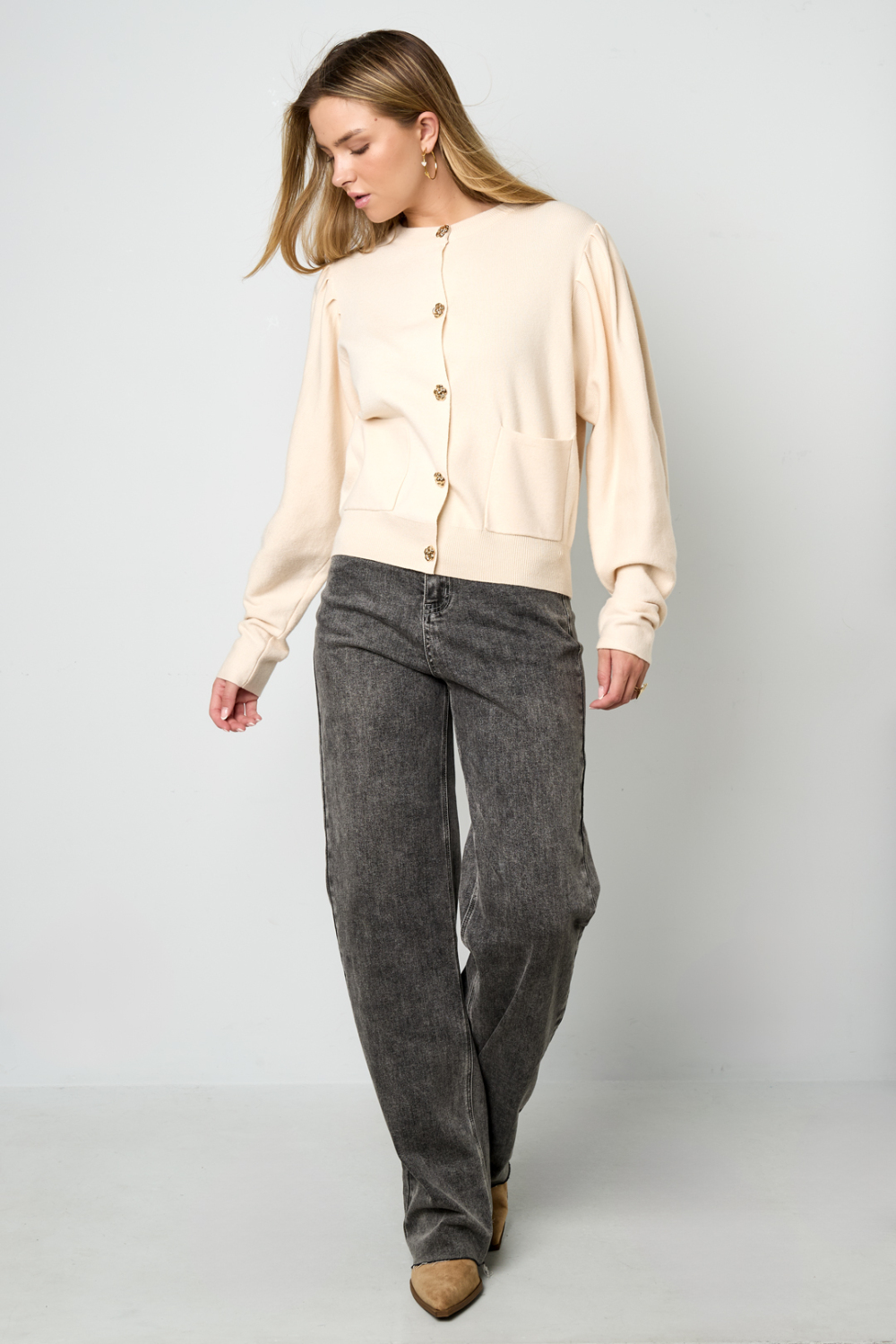 Cardigan Tricoté Viscose Femme Automne/Hiver Décontracté Couleur Unie Image9