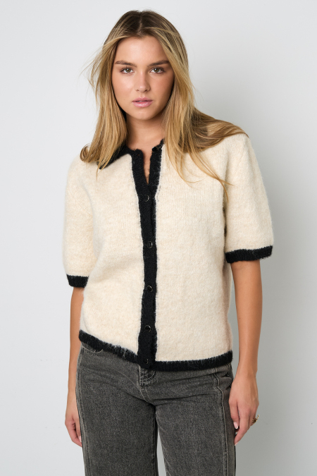 Pull en Fibre de Polyester Tricoté pour Femme Style Décontracté Contraste de Couleurs